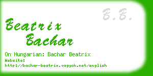 beatrix bachar business card